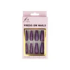 Purple Glitter Press On Nails 24pc