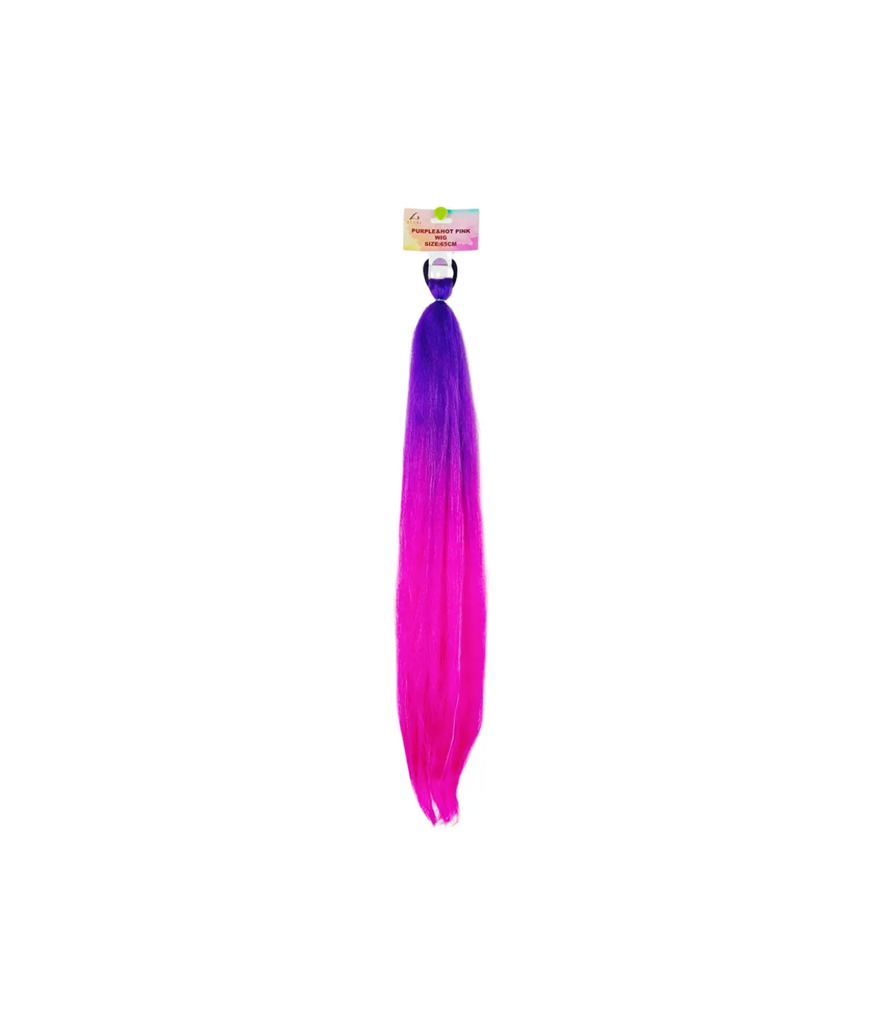 Purple Hot Pink Party Wig 65cm