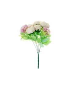 Purple Peony 5 Head Bunch 40cm