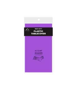 Purple Plastic Tablecover 137x274cm