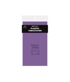 Purple Round Plastic Tablecover 213x213cm