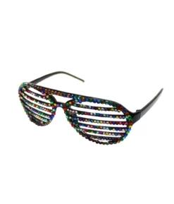 Rainbow Diamante Party Glasses