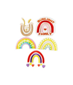 Rainbow DIY Cloth Patch 5pc