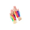 Rainbow Fishnet Gloves Short