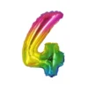 Rainbow Jelly Foil Number Balloon 4