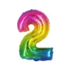 Rainbow Jelly Foil Number Balloon 2