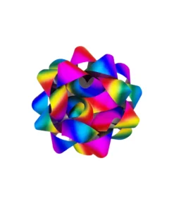 Rainbow Matte Gift Bow 20cm 1pc