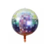 Rainbow Mirror Ball Foil Balloon 22in