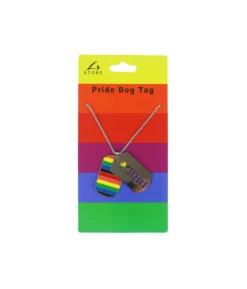 Rainbow Pride Metal Dog Tag