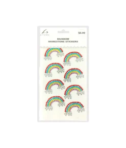 Rainbow Rhinestone Stickers 19.5x10cm