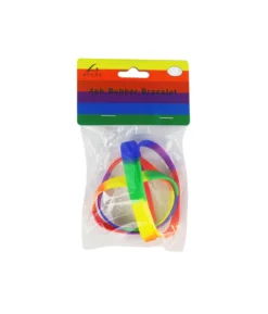 Rainbow Rubber Bracelet 4pk