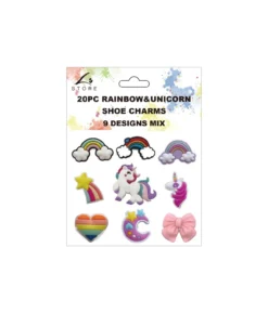 Rainbow & Unicorn Shoe Charms 20pc