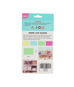 Rectangle Color Self Adhesive Labels Assorted 4.9 x 3.3cm 80pc
