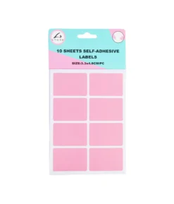 Rectangle Color Self Adhesive Labels Assorted 4.9 x 3.3cm 80pc