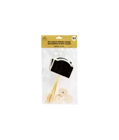 Rectangle Curve Shape Chalk Board With Stand 4pc