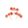 Red Artificial Craft Rose Flowers 9pc 4.5cm