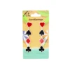 Red Black Card Earrings 9cm