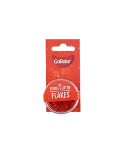 Red Edible Glitter Flakes 2g