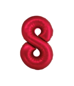 Red Foil Matte Number 8