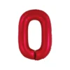 Red Foil Matte Number 0