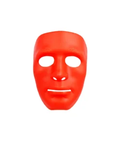 Red Full Face Plastic Mask