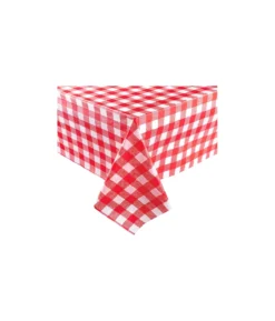 Red Gingham Flannel Table Cloth 137x274cm
