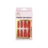 Red Glitter Press On Nails 24pc