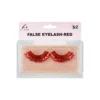 Red Metallic False Eyelashes