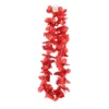 Red Metallic Flower Lei