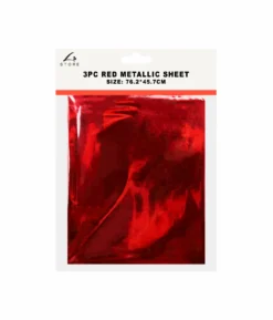 Red Metallic Sheet 45.7 x 76.2cm 3pc