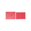 Red Pearlised Cards & Envelopes Set 12pc