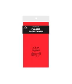 Red Plastic Tablecover 137x274cm