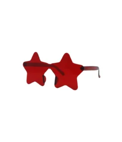 Red Solid Color Party Star Glasses