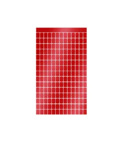 Red Square Foil Backdrop 1x2m