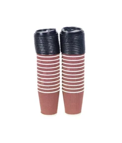 Ripple Double Wall Coffee Cups with Lid 24x12oz