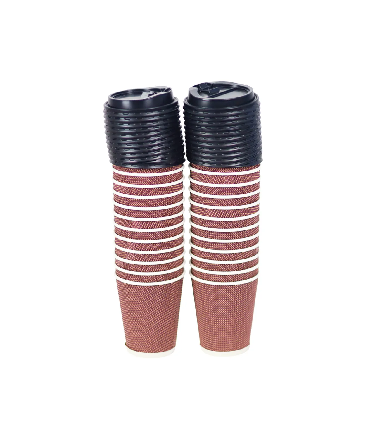 Ripple Double Wall Coffee Cups with Lid 24x8oz