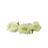 Rose Flower Crown With Leafs Cream White