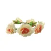 Rose Flower Crown With Leafs White & Pink