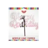 Rose Gold Acrylic Happy Birthday Topper