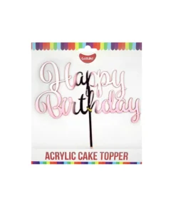 Rose Gold Acrylic Happy Birthday Topper