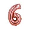 Rose Gold Air Fill Number 6 Balloon