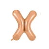 Rose Gold Alphabet Foil Balloon Letter X
