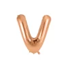 Rose Gold Alphabet Foil Balloon Letter V