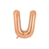 Rose Gold Alphabet Foil Balloon Letter U