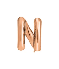 Rose Gold Alphabet Foil Balloon Letter N