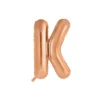 Rose Gold Alphabet Foil Balloon Letter K