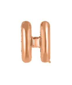 Rose Gold Alphabet Foil Balloon Letter H