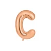 Rose Gold Alphabet Foil Balloon Letter C
