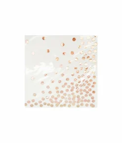 Rose Gold Dots Large Napkins 20pc