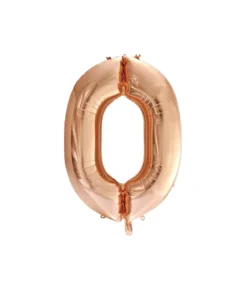 Rose Gold Foil Number Balloon 0